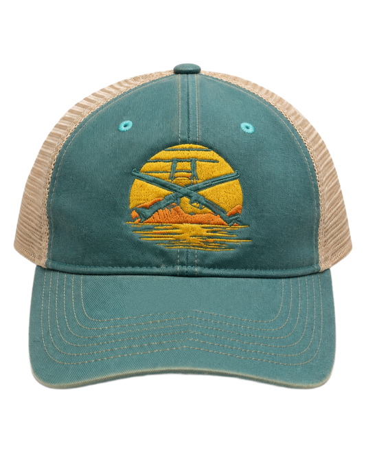 Teal Sunset Solid  hat