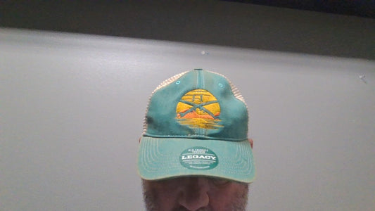 Teal Sunset mesh hat